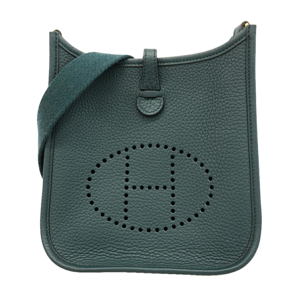 Hermes Evelyne TPM Shoulder Bag, Taurillon Clemence Leather, Blue Orage, W St...